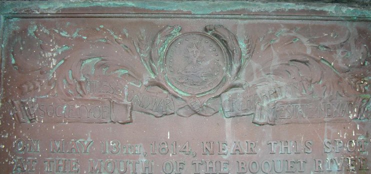 Scrollword on the The Battle of the Boquet River Monument